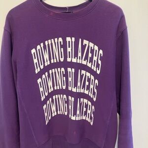 Rowing Blazers Crewneck Spellout Purple Sweatshirt - Men’s L